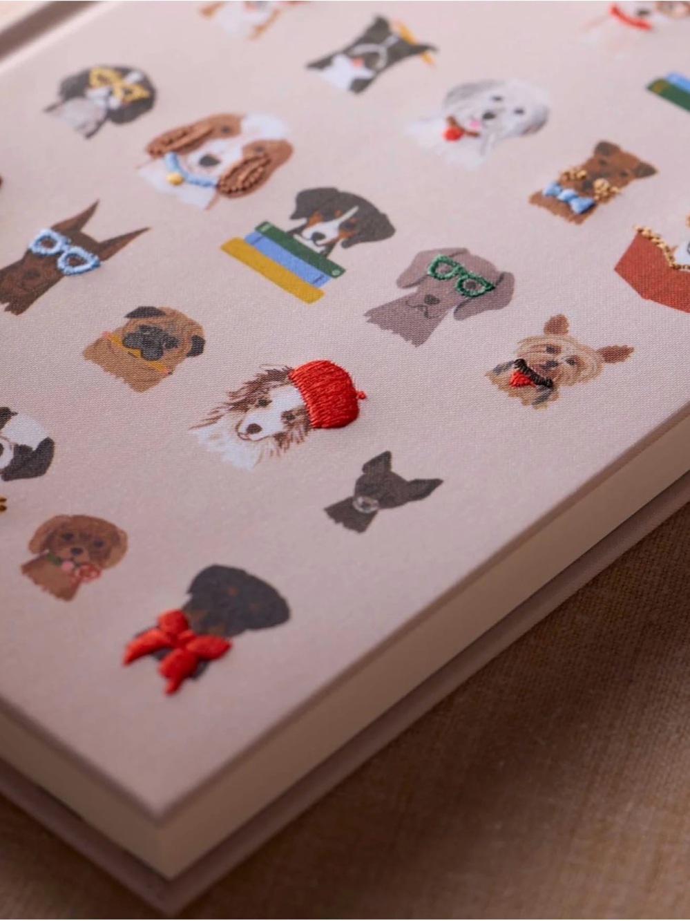NWT Rifle Paper Co. Studious Dogs Embroidered Journal - Picture 2 of 8